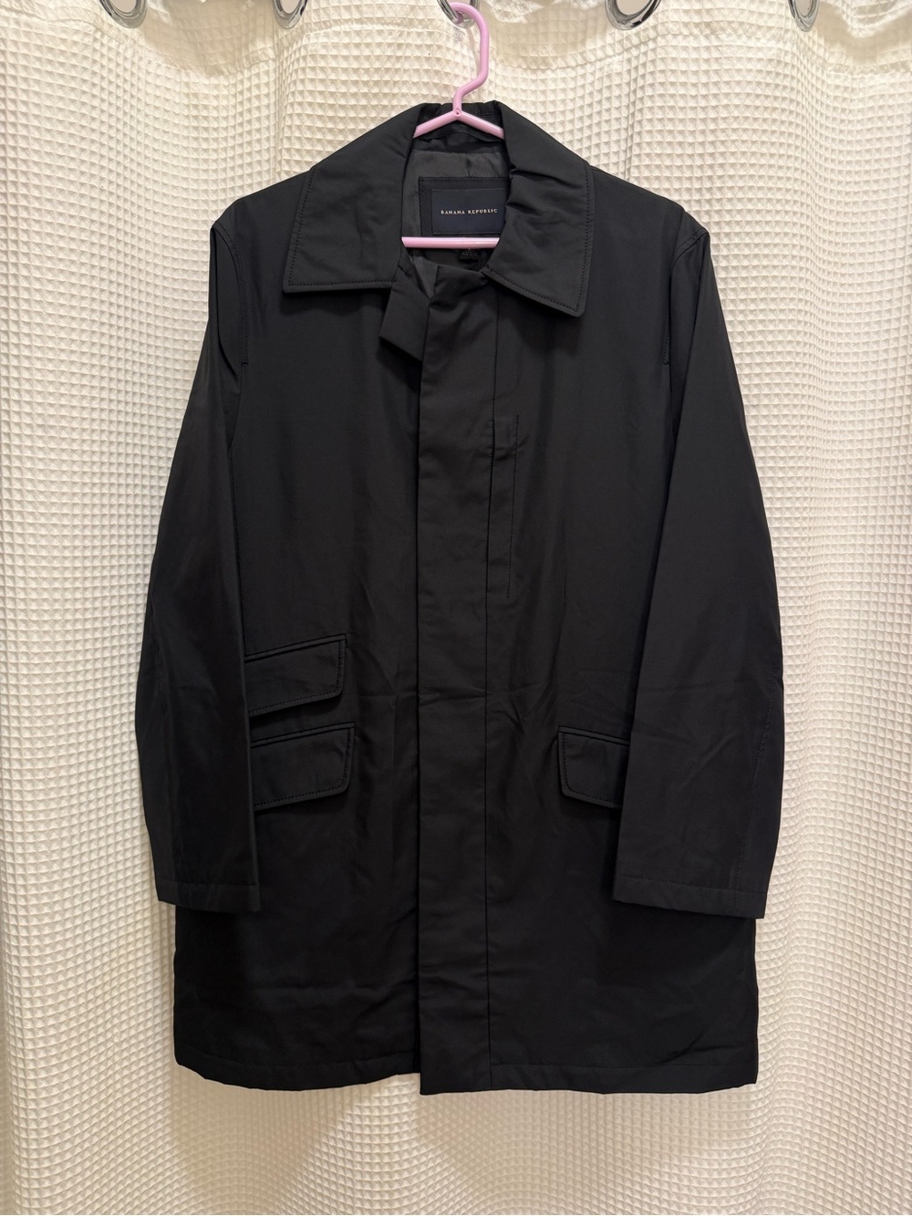 Banana Republic Black Trench Coat - Men’s Small